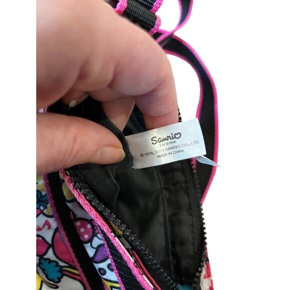 Hello Kitty Sanrio Clouds Purple Crossbody Mouse Squirrel Zippers Bag Purse 2013 - Picture 9 of 9